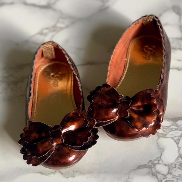 Baby GAP Patent Tortoise Shell Dress Shoes  Baby SIZE US 5 - Picture 1 of 9